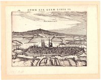 Halberstadt: Stadt von Süden, 1616 (aus: Bertius)