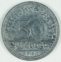 50 Pfennig, Deutsches Reich, 1919-1922